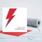 Bowie Inspired Thank You Card