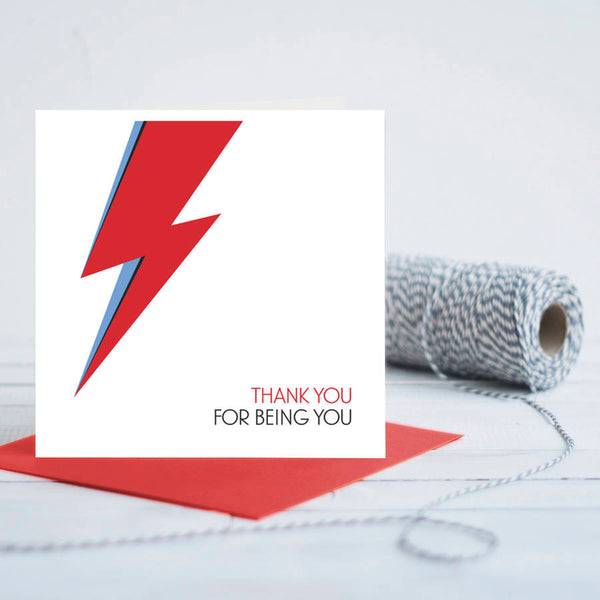 Bowie Inspired Thank You Card